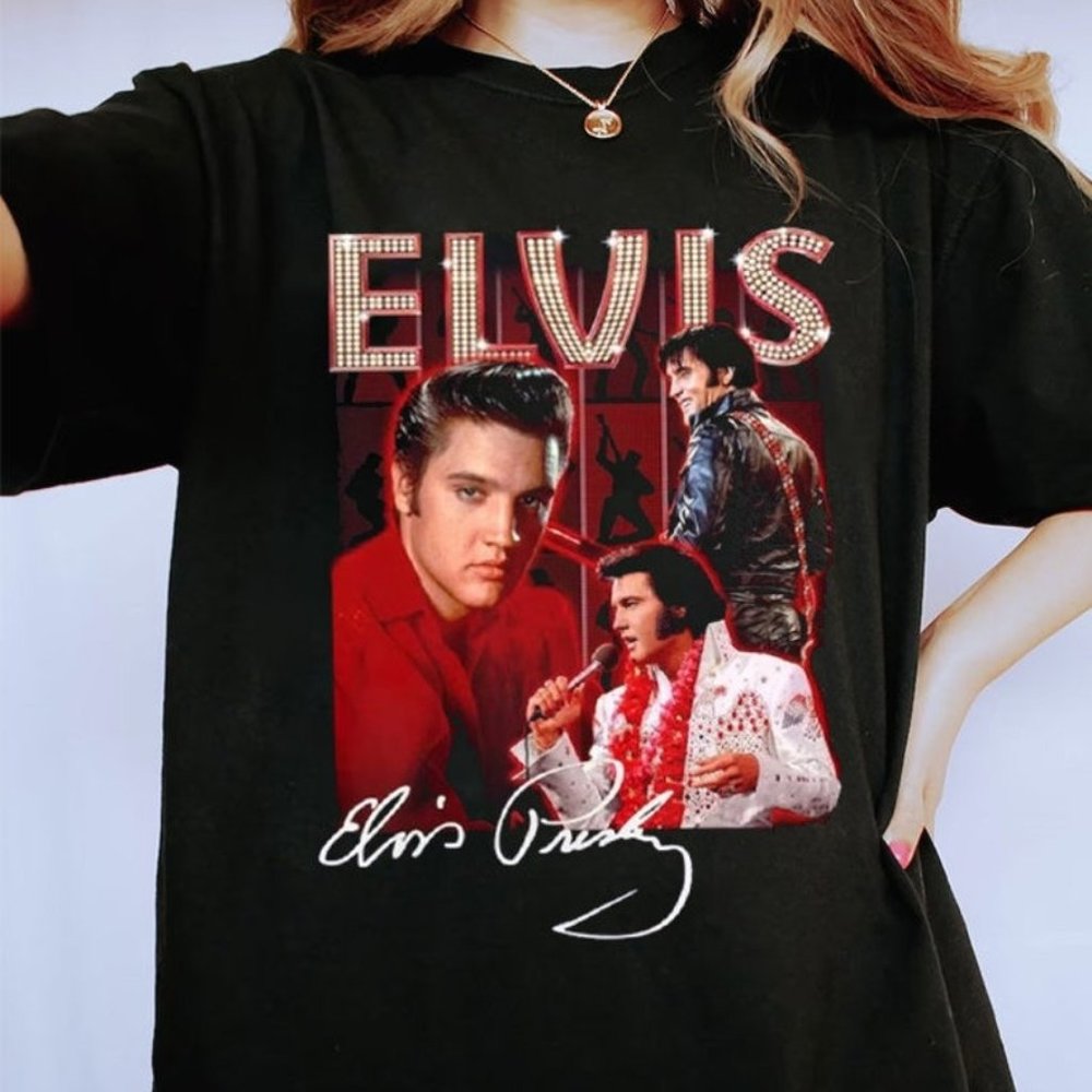 Elvis Presley King Of Rock & Roll T-shirt, Elvis Presley Signature Shirt, The Ki